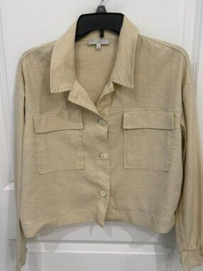 ANTONELLI Firenze Tan Linen Shacket